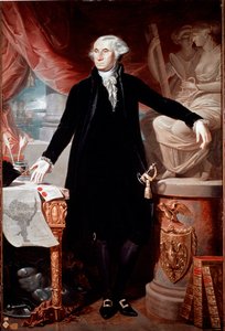 Portret prezydenta Stanów Zjednoczonych Jerzego Waszyngtona (1732-1799) Obraz Giuseppe Perovaniego (1765-1835) Madryt, Academia de San Fernando autorstwa José Perovani