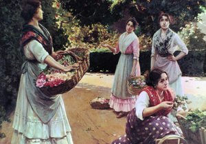 „Sprzedawcy kwiatów z Sewilli” autorstwa Jose Rico Tejedo