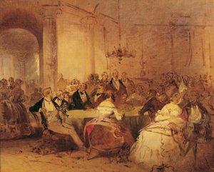 Scena towarzyska autorstwa Josef Danhauser