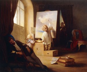 Śpiący malarz; Śpiący malarz, 1841