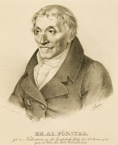 Portret Emanuela-Aloysa Forstera (1748-1823), kompozytora i nauczyciela kontrapunktu (litografia) autorstwa Josef Eduard Teltscher