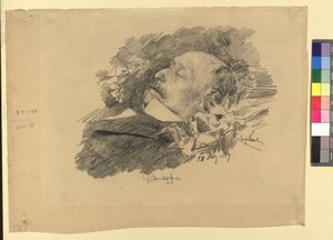 Malarz August Pettenkofen na łożu śmierci autorstwa Josef Engelhart