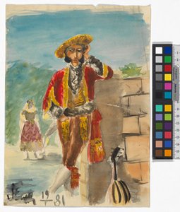 Kostümfiguren (Spanier?) autorstwa Josef Engelhart