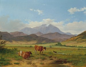 krajobraz ze śnieżną górą autorstwa Josef Feid