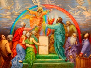 A1_Genesis_19 - Ołtarz Noego i Boża obietnica autorstwa Josef Johann Michel