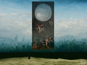 JJM odtwarza Friedrich-C-D: Mnich przed miastem Wizja 1