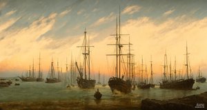JJM odtwarza Friedrich-C-D: Widok na port (panorama)