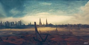JJM odtwarza Friedrich-C-D: Miasto o wschodzie księżyca (wieżowce)