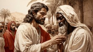 Jezus uzdrawia niewidomego żebraka_01 autorstwa Josef Johann Michel