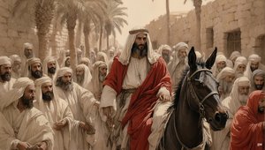 Jesus_enters_Jerusalem_02 autorstwa Josef Johann Michel