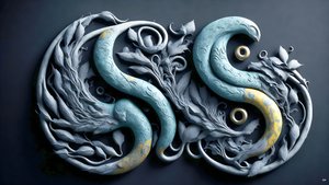enkaustyczna koncepcja Feng Shui YIN I YANG _01