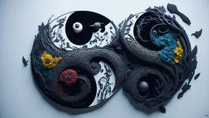 enkaustyczna koncepcja Feng Shui YIN I YANG _04
