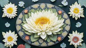 mandala: lilie wodne elementy_01