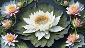 mandala: lilie wodne elementy_03