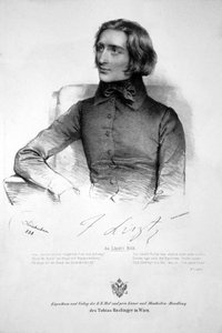 Franz Liszt Litho 1838 autorstwa Josef Kriehuber