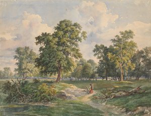 Wielki krajobraz parkowy, Laxenburg autorstwa Josef Kriehuber