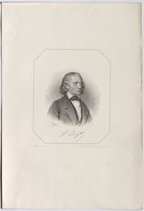 Portret Franciszka Liszta 1811-1886, 1856. autorstwa Josef Kriehuber