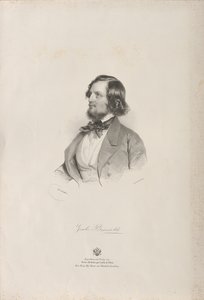 Portret flecisty i kompozytora Giulio Briccialdiego 1818-1881, przed 1850 rokiem. autorstwa Josef Kriehuber