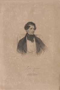Portret śpiewaka operowego Agostino Rovere 1804-1865 , 1839. autorstwa Josef Kriehuber