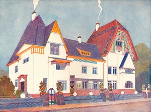 Dom w Darmstadt, proj. prof. Joseph Olbrich, ok. 1900 1901-1902 autorstwa Josef Maria Olbrich