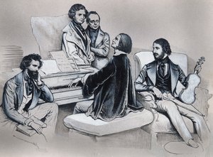 Rysunek według litografii Josefa Kriehubera (1800-1876) autorstwa Josef Nikolaus Kriehuber