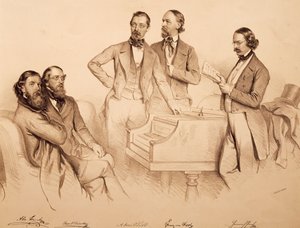 Portret zbiorowy wiedeńskich muzyków i kompozytorów: Franza von Suppe