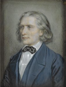 Portret Franciszka Liszta 1811-1886, 1856 autorstwa Josef Nikolaus Kriehuber