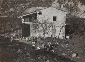 Album "Moja wojna światowa - wspomnienia Frontu Południowo-Zachodniego w Karyntii, Włochy, Trentino-Alto Adige) 31.03.1915-12.11.1918 - Josef Zohles Vienna": dom (fot. czarno-białe)