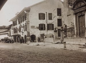 Album "Moja wojna światowa - wspomnienia Frontu Południowo-Zachodniego w Karyntii, Włochy, Trentino-Alto Adige) 31.03.1915-12.11.1918 - Josef Zohles Wien": żołnierze Tolmezzo (b/w fot.