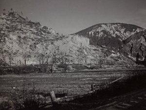 Album "Moja wojna światowa - wspomnienia Frontu Południowo-Zachodniego w Karyntii, Włochy, Trentino-Alto Adige) 31.03.1915-12.11.1918 - Wiedeń Josefa Zohlego": Fort Hensel (zdjęcie czarno-białe)