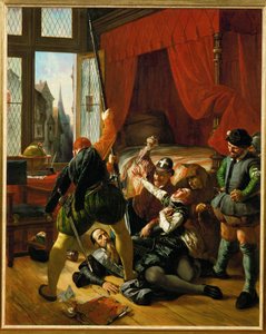 Scena z nocy św. Bartłomieja (obraz na płótnie) autorstwa Joseph Nicolas Robert Fleury