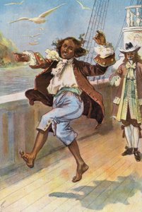Robinson Crusoe: Piątek tańczył i kaparował (kolor lito) autorstwa Joseph (after) Finnemore