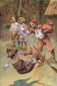 Robinson Crusoe: Hiszpan jednym uderzeniem pięści powalił go (kolor lito)