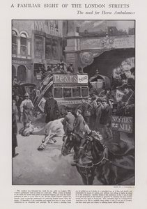 Zapotrzebowanie na karetki konne na ulicach Londynu (lito) autorstwa Joseph (after) Finnemore