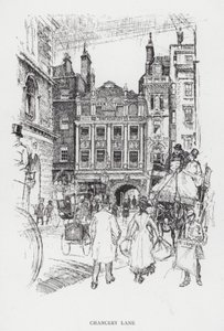 Chancery Lane (lito) autorstwa Joseph (after) Pennell