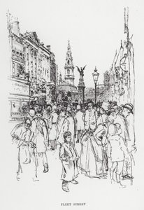 Fleet Street (lito) autorstwa Joseph (after) Pennell