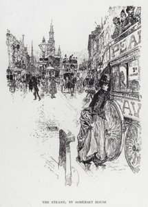 Strand, Somerset House (lito) autorstwa Joseph (after) Pennell