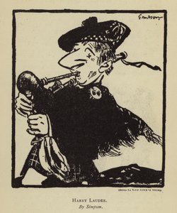 Harry Lauder, szkocki piosenkarz i komik (lito) autorstwa Joseph (after) Simpson