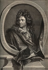 Portret francuskiego rzeźbiarza Corneille Van Cleve (1645-1732) grawerowany przez Poilly po obrazie Josepha Viviena autorstwa Joseph (after) Vivien