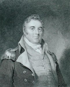 Richard Dale (1756-1826), ryty przez Richarda W. Dodsona (1812-67) według kopii oryginalnego obrazu Jamesa Bartona Longacre (1794-1869) (grafika) autorstwa Joseph (after) Wood