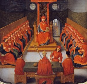 Pierwsze spotkanie Orderu Złotego Runa księcia Burgundii Filipa III Dobrego, 10 Ja autorstwa Joseph Albrier