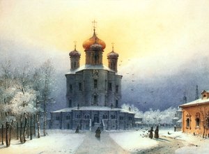Klasztor Donskoy, lata 50. XIX wieku. autorstwa Joseph Andreas Weiss