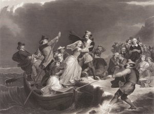Lądowanie pielgrzymów w Plymouth Rock w 1620 r. autorstwa Joseph Andrews