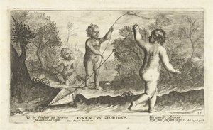 Dzieci latające latawce Iuventus gloriosa (tytuł na obiekcie) autorstwa Joseph Antoine Cochet
