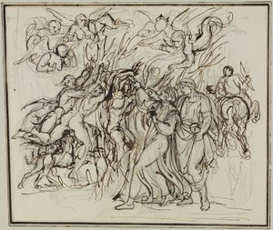 Dante i Wergiliusz w lesie samobójców (Piekło Dantego, pieśń 13, V 31)