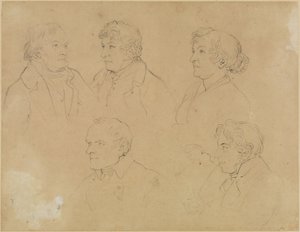 Pięć portretów autorstwa Joseph Anton Koch