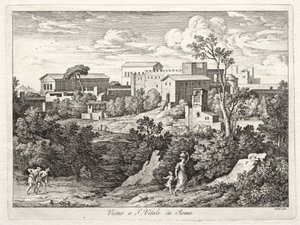 Widok na San Vitale, Rzym autorstwa Joseph Anton Koch