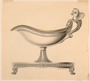 Rysunek, Elewacja łodzi z sosem, 1790-1825