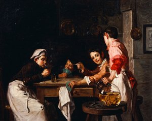 Młodzi gracze w karty autorstwa Joseph Bail