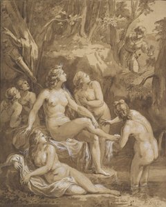 Diana i Akteon, koniec XVIII – początek XIX wieku. autorstwa Joseph Bergler